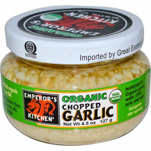 Great Eastern Sun, オーガニック チョップドガーリック、 4.5 oz (127 g) (Discontinued Item)