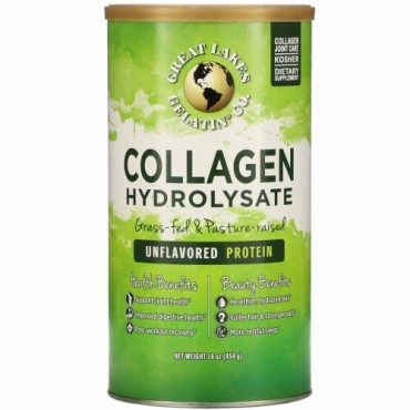 Great Lakes Gelatin Co., Collagen Hydrolysate, Unflavored Protein, 16 oz (454 g)