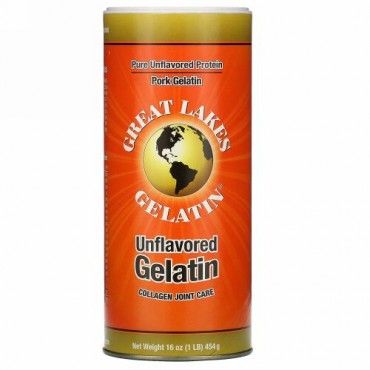 Great Lakes Gelatin Co., Pork Gelatin, Unflavored, 16 oz (454 g)