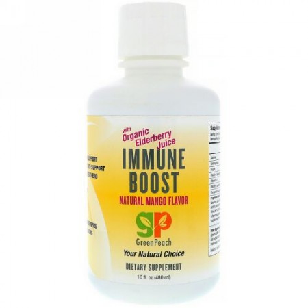 GreenPeach, Immune Boost, Natural Mango Flavor, 16 fl oz (480 ml)