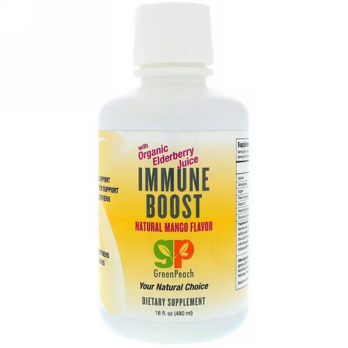 GreenPeach, Immune Boost, Natural Mango Flavor, 16 fl oz (480 ml)