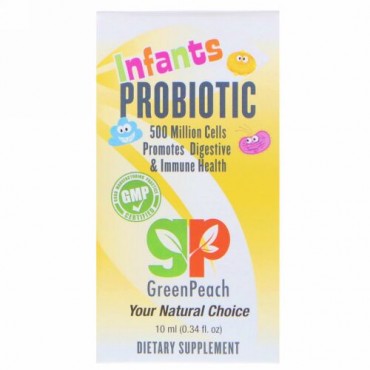 GreenPeach, Infants Probiotic, 0.34 fl oz (10 ml) (Discontinued Item)