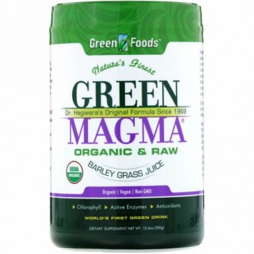 Green Foods, グリーンマグマ大麦若葉ジュース、10.6 oz (300 g)