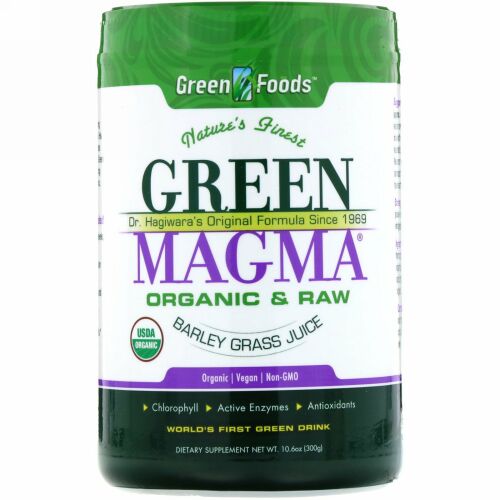Green Foods, グリーンマグマ大麦若葉ジュース、10.6 oz (300 g)