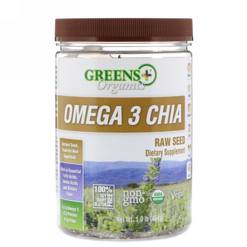 Greens Plus, Omega 3 Chia, 1.0 lb (454 g) (Discontinued Item)