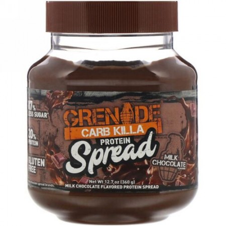Grenade, クラブキラプロテインスプレッド、ミルクチョコレート、12.7オンス (360 g)