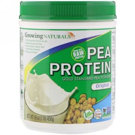 Growing Naturals, Pea Protein, Original, 1 lb (456 g) (Discontinued Item)