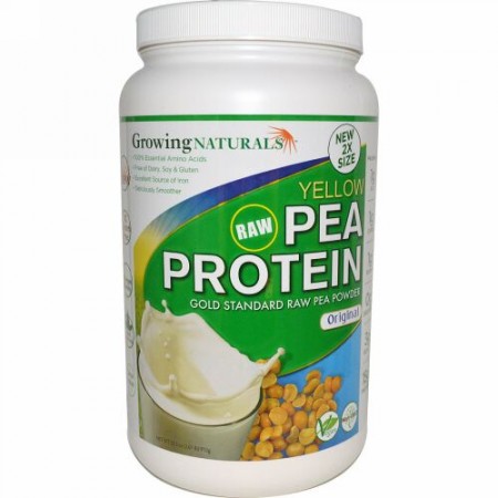 Growing Naturals, イエローピープロテイン、 オリジナル、 32.2オンス (912 g) (Discontinued Item)