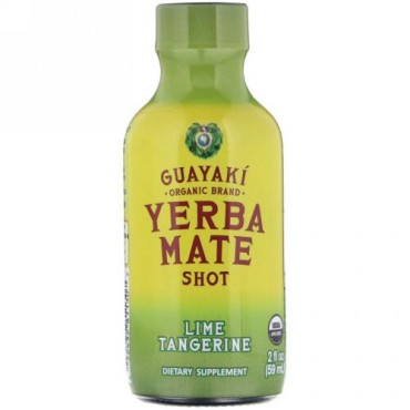 Guayaki, Organic Yerba Mate Shot, Lime Tangerine, 2 fl oz (59 ml) (Discontinued Item)