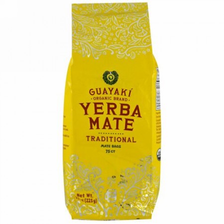 Guayaki, トラディショナル、 マテ茶 、 75ティーバッグ、 7.9 oz (225 g) (Discontinued Item)