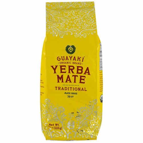 Guayaki, トラディショナル、 マテ茶 、 75ティーバッグ、 7.9 oz (225 g) (Discontinued Item)
