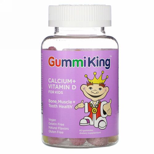 GummiKing, Calcium + Vitamin D for Kids, 60 Gummies
