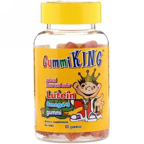GummiKing, お子様向けルテインオメガ3グミ、60粒 (Discontinued Item)