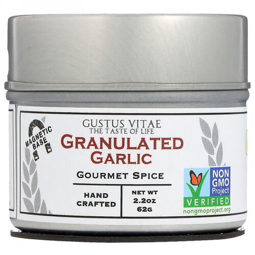 Gustus Vitae, グルメスパイス、粒状ガーリック、2.2 oz (62 g) (Discontinued Item)