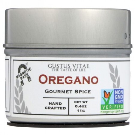 Gustus Vitae, グルメスパイス、オレガノ、0.4 oz (11 g) (Discontinued Item)