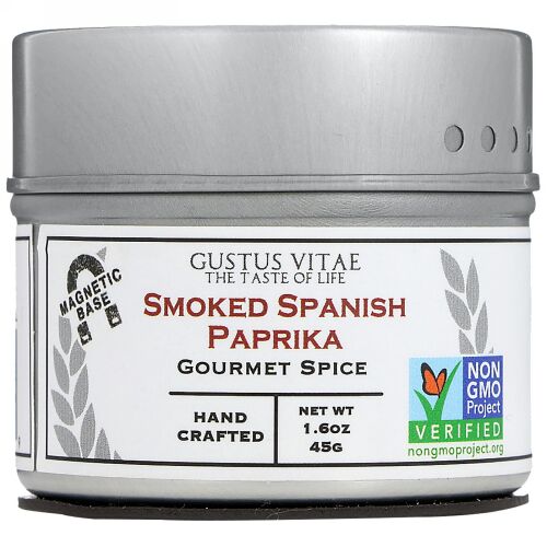 Gustus Vitae, グルメスパイス、燻製スペイン風パプリカ、1.6 oz (45 g) (Discontinued Item)