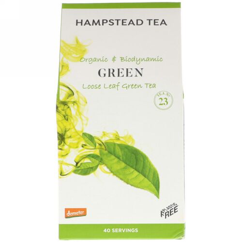 Hampstead Tea, Organic & Biodynamic, Loose Leaf Tea, Green , 3.53 oz (100 g) (Discontinued Item)