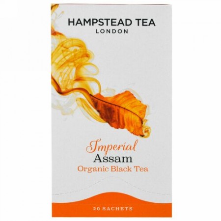 Hampstead Tea, Organic Black Tea, Imperial Assam, 20 Sachets, 1.41 oz (40 g) (Discontinued Item)