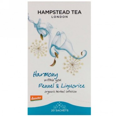 Hampstead Tea, Organic  Fennel & Liquorice, 20 Sachets,1.06 oz (30 g) (Discontinued Item)