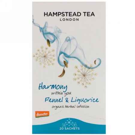 Hampstead Tea, Organic  Fennel & Liquorice, 20 Sachets,1.06 oz (30 g) (Discontinued Item)