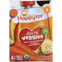 Happy Family Organics, オーガニック, ラブマイベジー, キャロット, バナナ, マンゴ＆スイートポテト, 4個, 各4.22オンス (120 g)