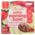 Happy Family Organics, ハッピートット、スーパーモーニングボウル、オートミール + 発芽キヌア、オーガニックバナナ＆ストロベリー、4.5オンス (128 g) (Discontinued Item)