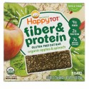 Happy Family Organics, ハッピートット、ファイバー＆プロテイン・ソフトベイクド・オーツバー、オーガニック・リンゴ、ホウレンソウ、5本、0.88オンス（25g）