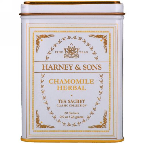 Harney & Sons, ファインティーズ、カモミールハーバル、ティーバッグ20袋、0.9 oz (26 g)