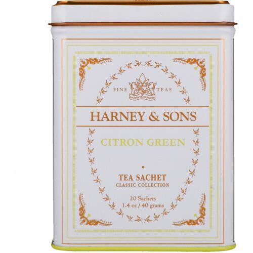 Harney & Sons, シトロン・グリーンティ,  20 サシェ, 1.4 オンス (40 g) (Discontinued Item)