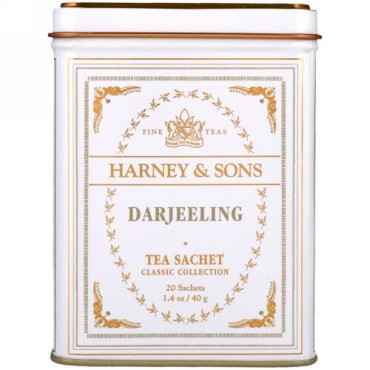 Harney & Sons, ダージリン、20ティーサシェ、1.4 oz (40 g)