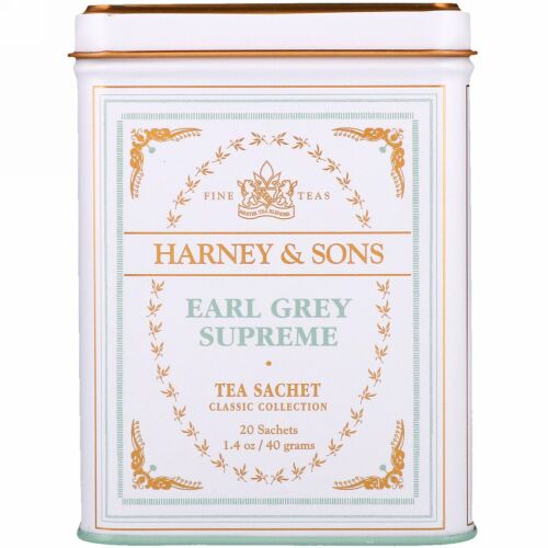 Harney & Sons, アールグレイ・シュプリーム, 小袋20 個入り, 1.4 oz (40 g)