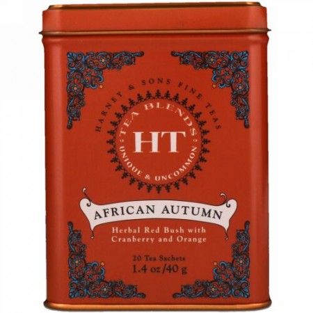 Harney & Sons, アフリカン・オータム、20ティーバッグ、1.4 オンス (40 g)