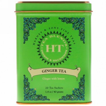 Harney & Sons, ジンジャーティー、 20ティー バッグ、 1.4 oz (40 g)