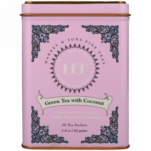 Harney & Sons, Green Tea with Thai Flavors, 20 Tea Sachets, 1.4 oz (40 g)