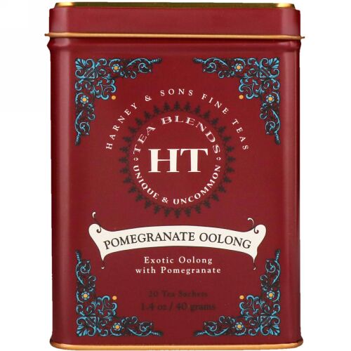 Harney & Sons, ファインティー, ザクロウーロン茶, 20茶小袋, 1.4オンス (40 g)