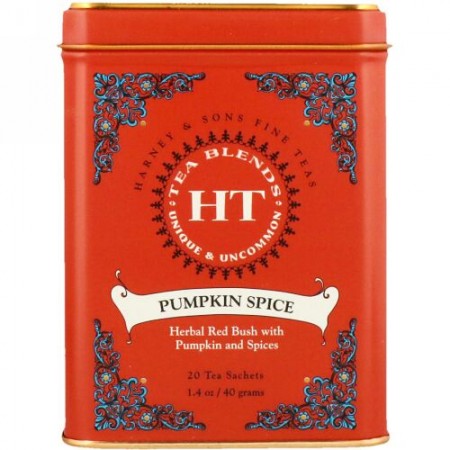 Harney & Sons, ティーブレンド、パンプキン・スパイス、ティーバッグ20 個、 1.4 oz (40 g) (Discontinued Item)