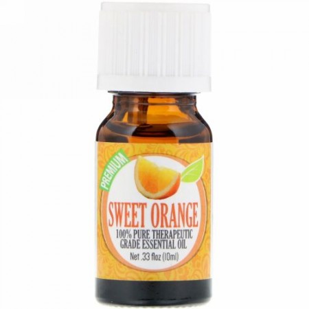 Healing Solutions, 100％ピュアセラピーグレードエッセンシャルオイル、スウィートオレンジ、0.33 fl oz (10 ml) (Discontinued Item)