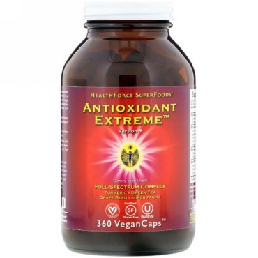 HealthForce Superfoods, Antioxidant Extreme（アンチオキシダント エクストリーム）、バージョン9、植物性カプセル360粒