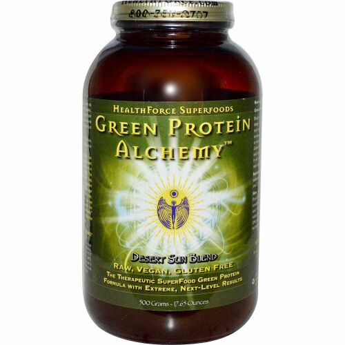HealthForce Superfoods, 緑のタンパク質錬金術, 砂漠の太陽ブレンド, 17.65オンス(500 g) (Discontinued Item)