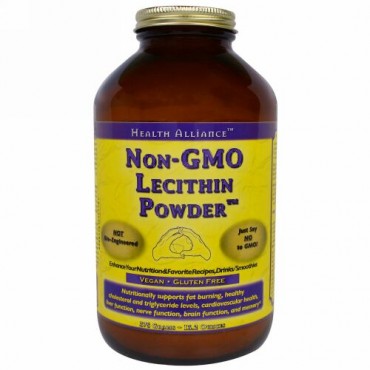 HealthForce Superfoods, 遺伝子組み換え無し レシチンパウダー、13.2 oz (375 g) (Discontinued Item)