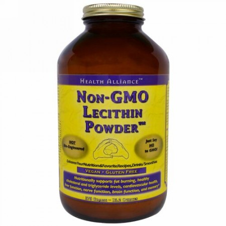 HealthForce Superfoods, 遺伝子組み換え無し レシチンパウダー、13.2 oz (375 g) (Discontinued Item)