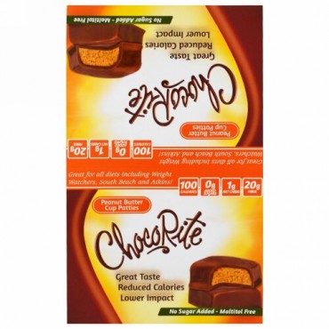 HealthSmart Foods, チョコライト、ピーナッツバターカップパティ、16個、各36g（1.27オンス） (Discontinued Item)