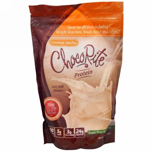 HealthSmart Foods, Choco-Rite Protein Powder, Caramel Mocha Net Wt. 418g (14.7 oz) (Discontinued Item)