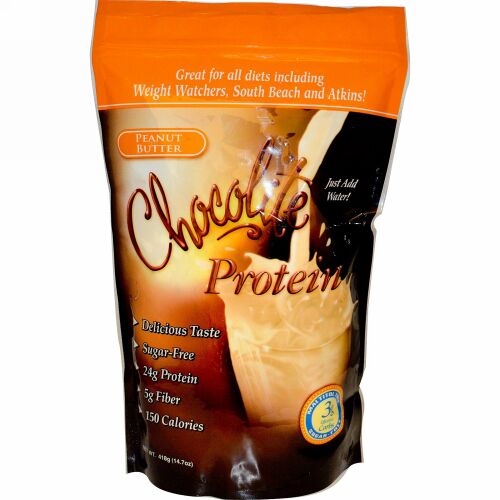 HealthSmart Foods, ChocoRite Protein, Peanut Butter, 14.7 oz (418 g) (Discontinued Item)