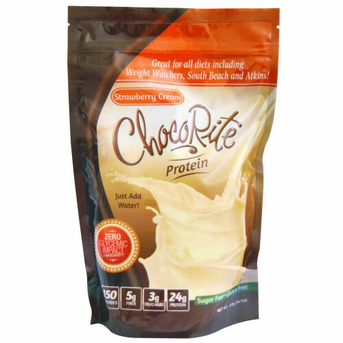 HealthSmart Foods, チョコライト・プロテイン, ストロベリークリーム, 14.7 オンス (418 g) (Discontinued Item)