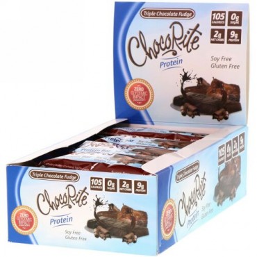 HealthSmart Foods, ChocoRite Protein Bar, Triple Chocolate Fudge, 16 Bars, 1.2 oz (34 g) Each (Discontinued Item)