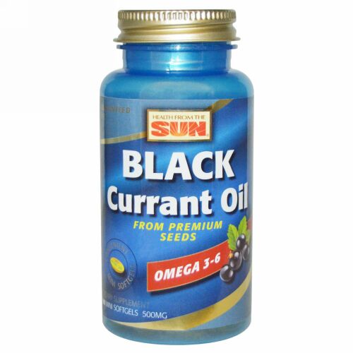 Health From The Sun, ブラックカラントオイル,  500 mg, ミニソフトジェル 90 粒 (Discontinued Item)
