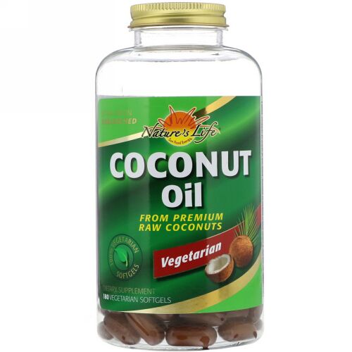 Health From The Sun, Coconut Oil, 180 Vegetarian Softgels (Discontinued Item)