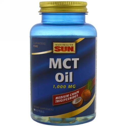 Health From The Sun, MCTオイル、1,000 mg、90ソフトジェル (Discontinued Item)