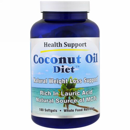 Health Support, ココナッツオイルダイエット™, 180 ソフトジェルカプセル (Discontinued Item)